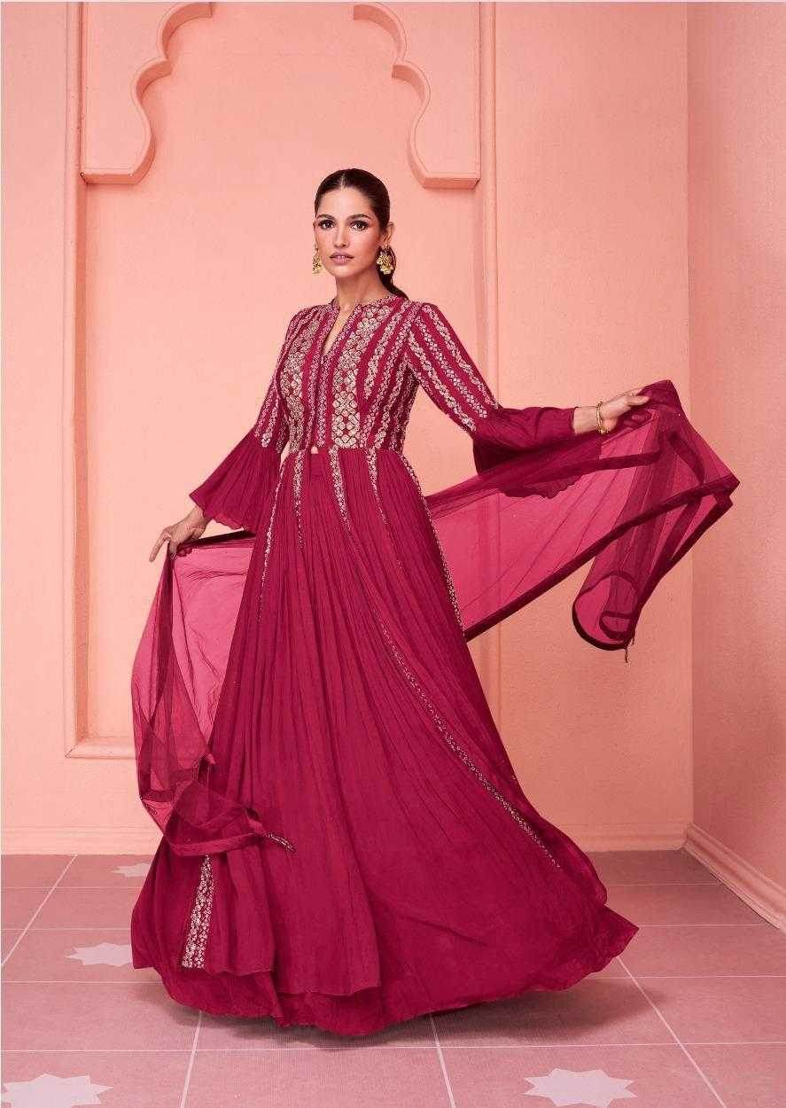 Georgette Embroidery Anarkali Long Gown - MYLUXURY LANE ENTERPRISE